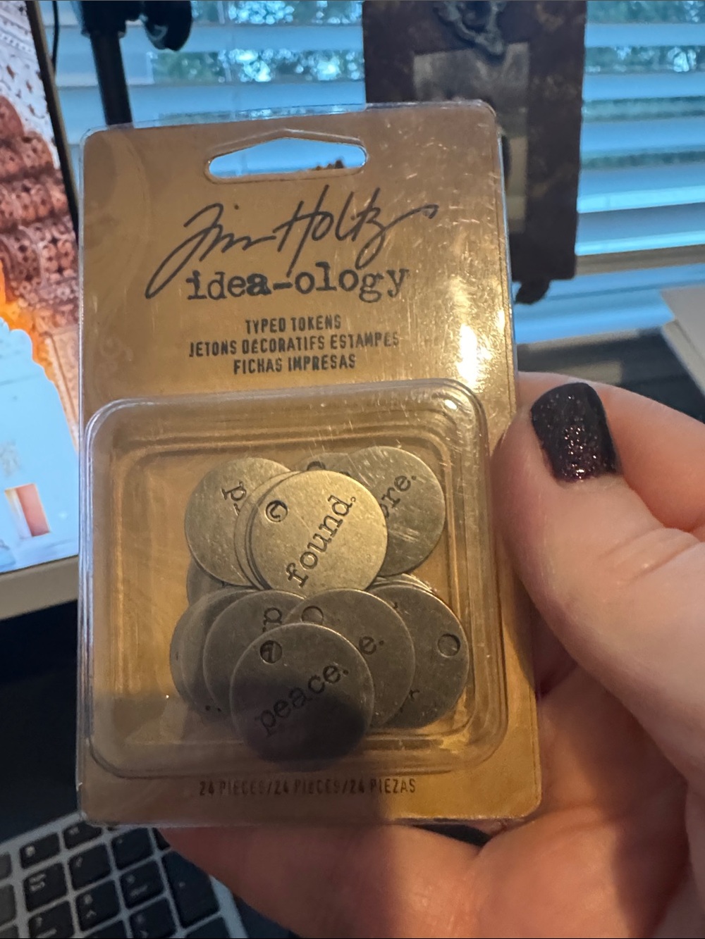 Holtz Idea-ology Metal Typed Tokens - Antique Silver